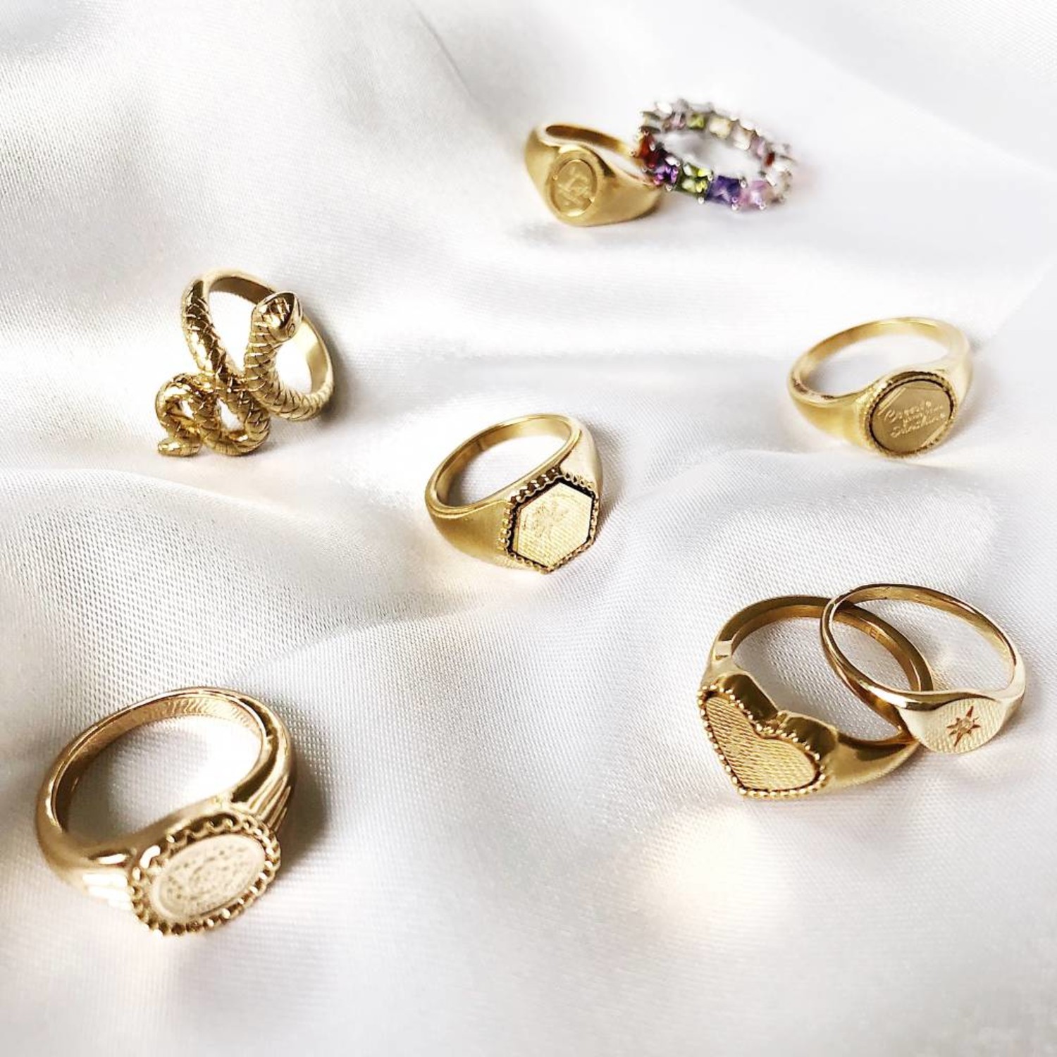 Gold The Life Signet Ring - Hello My Love