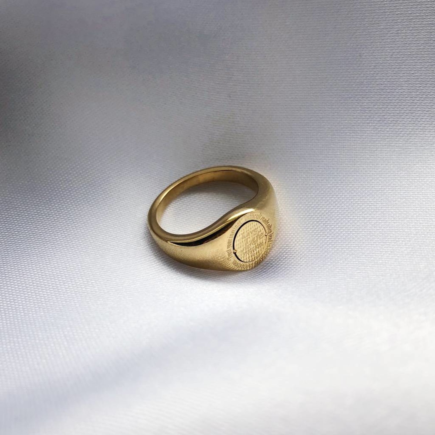 Gold The Life Signet Ring - Hello My Love
