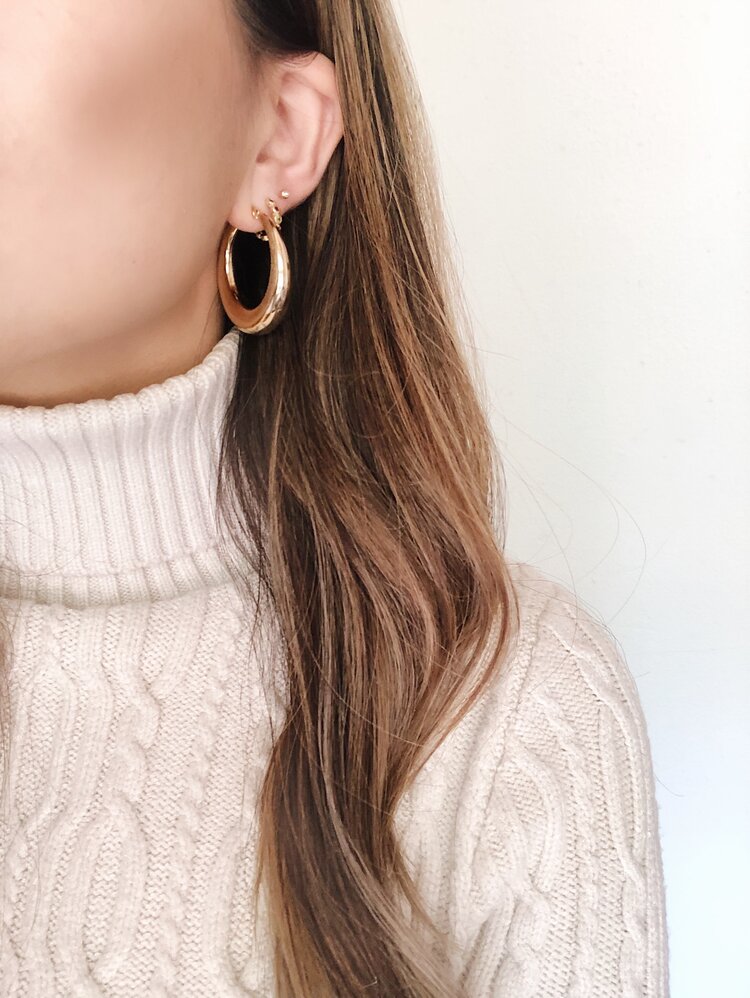 Gold Lucia Hoop Earrings