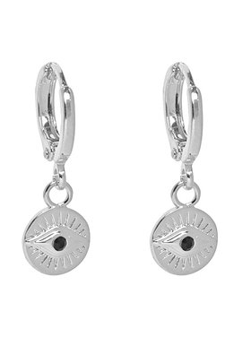 Silver Eyes On You Earrings