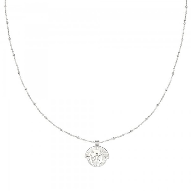 Silver Estee Coin Necklace