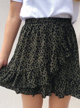 Lucy Leopard Skirt / Army