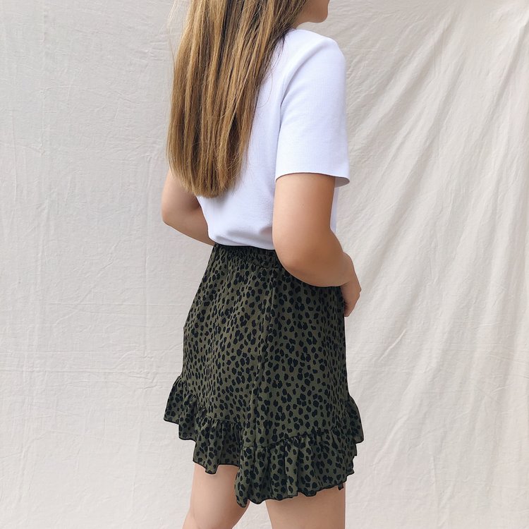 Lucy Leopard Skirt / Army