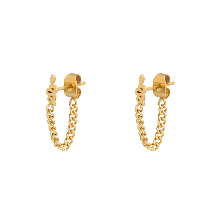 Gold Snake Chain Earrings