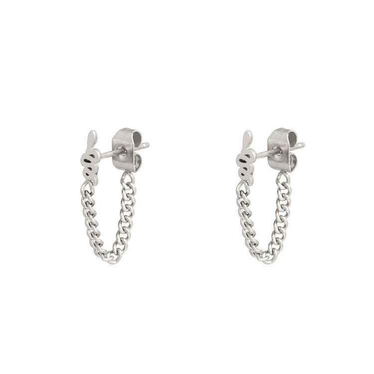 Silver Snake Chain Earrings