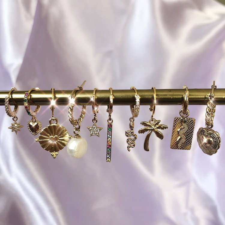 Rainbow Sparkle Snake Earrings