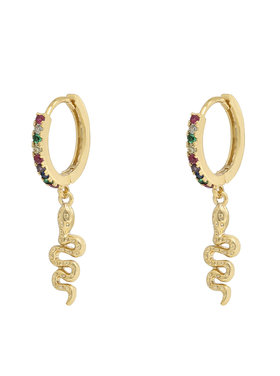 Rainbow Sparkle Snake Earrings