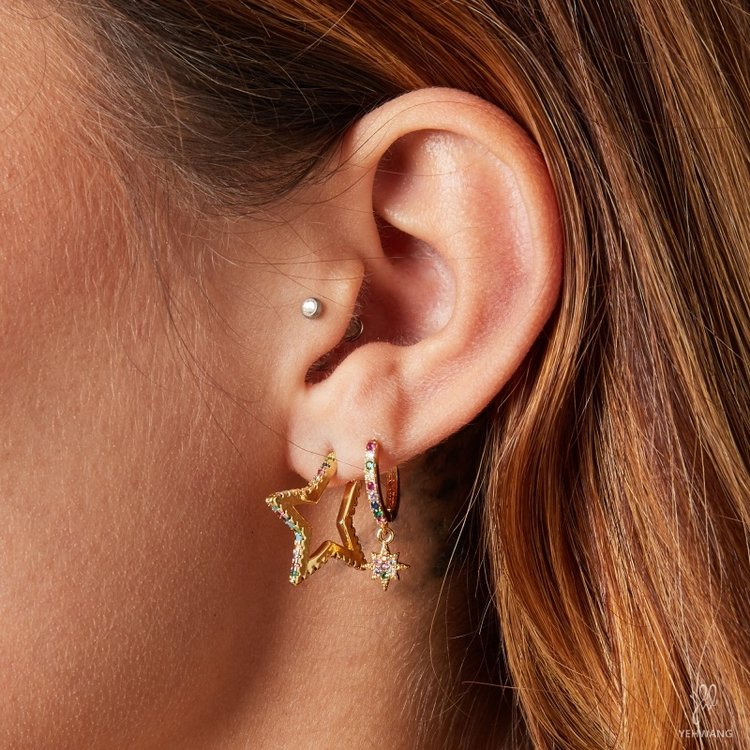 Rainbow Rock Star Earrings