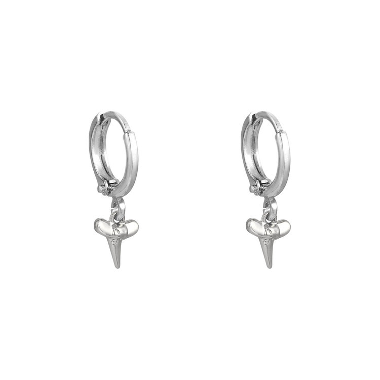 Silver Shark Tooth Earrings
