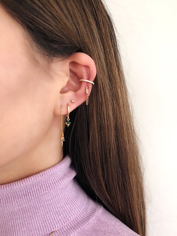 Gold Snake Chain Earrings