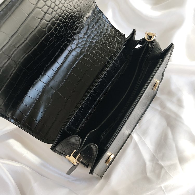 Imani Croco Bag / Black