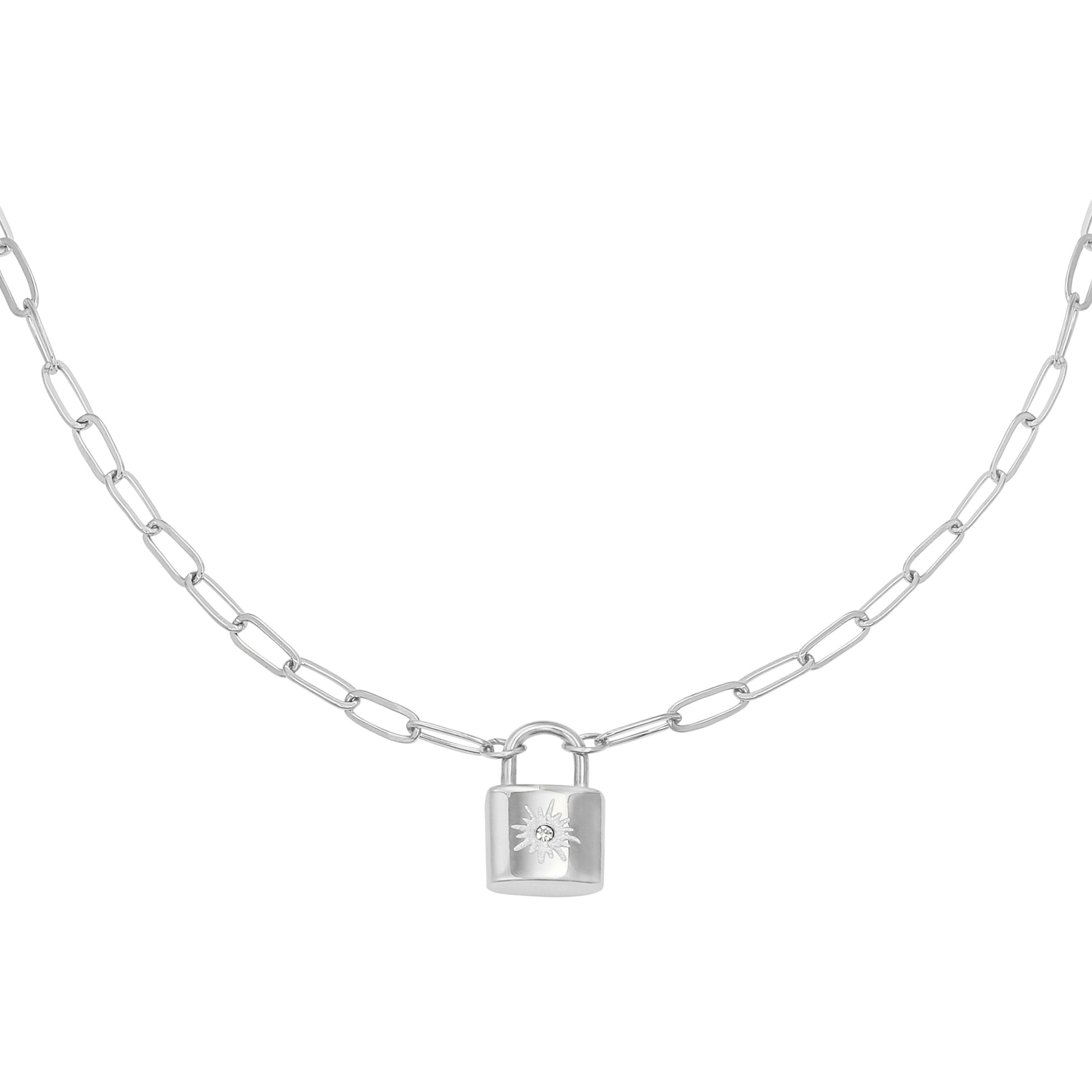 Louis Vuitton Silver-tone Lock It Pendant Necklace in Metallic