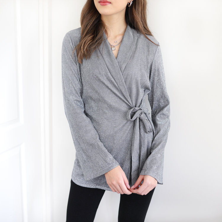 Isabeli Glitter Blazer / Silver