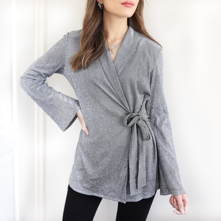 Isabeli Glitter Blazer / Silver