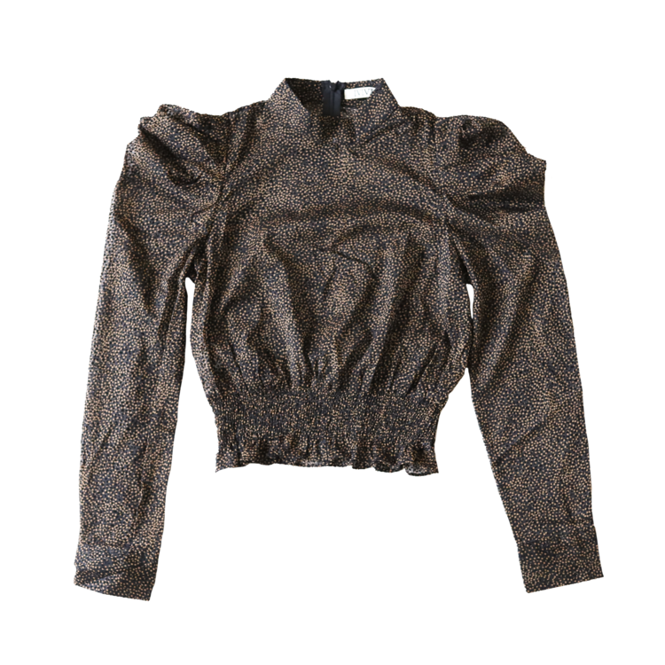 Lucie Dots Blouse / Brown