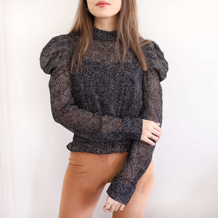 Lucie Dots Blouse / Beige