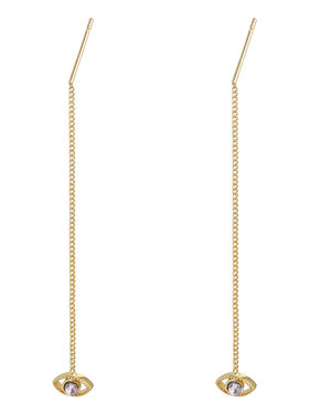 Gold Eye Dangle Earrings