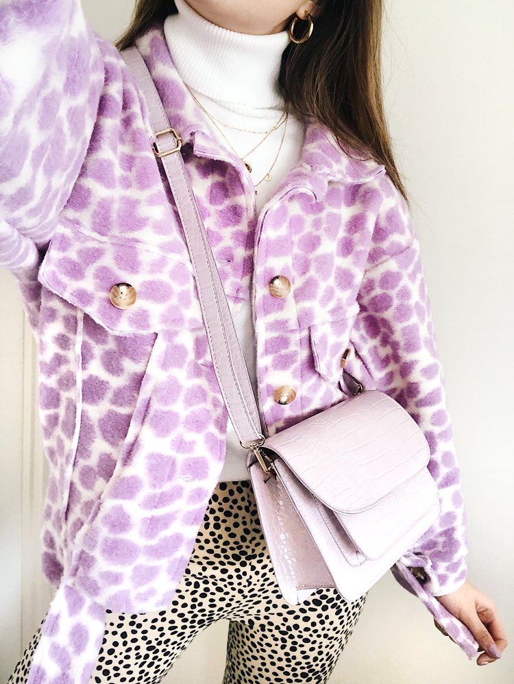 Sage Croco Bag / Lilac