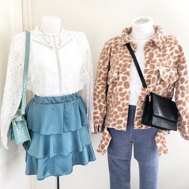 Sophia Satin Skirt / Teal Blue