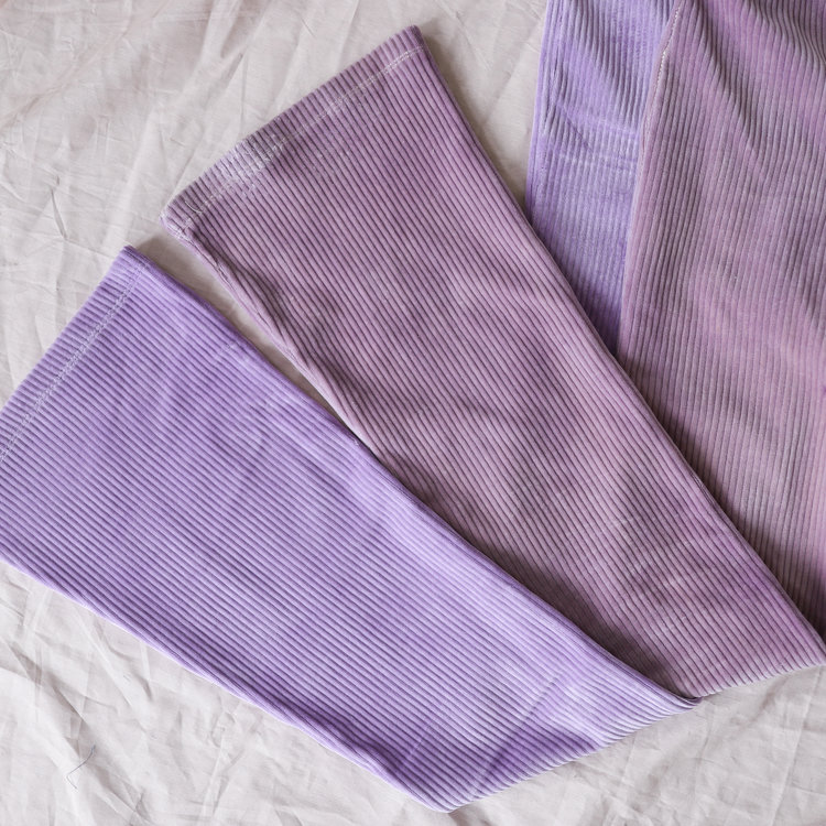Corduroy Flared Trousers / Bright Lilac