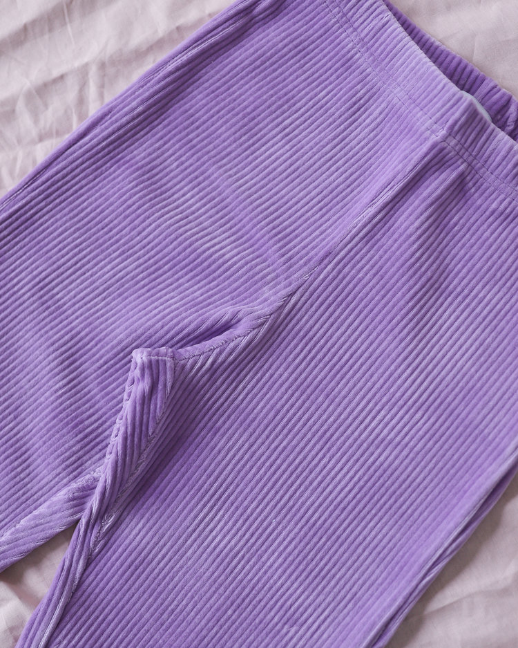 Corduroy Flared Trousers / Bright Lilac