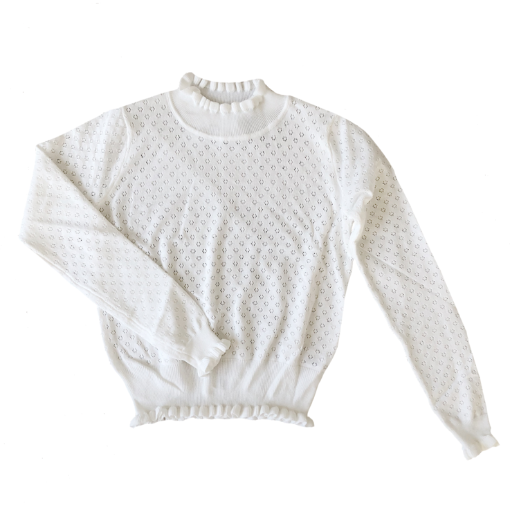 Katie Ruched Top / White
