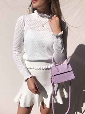 Katie Ruched Top / White