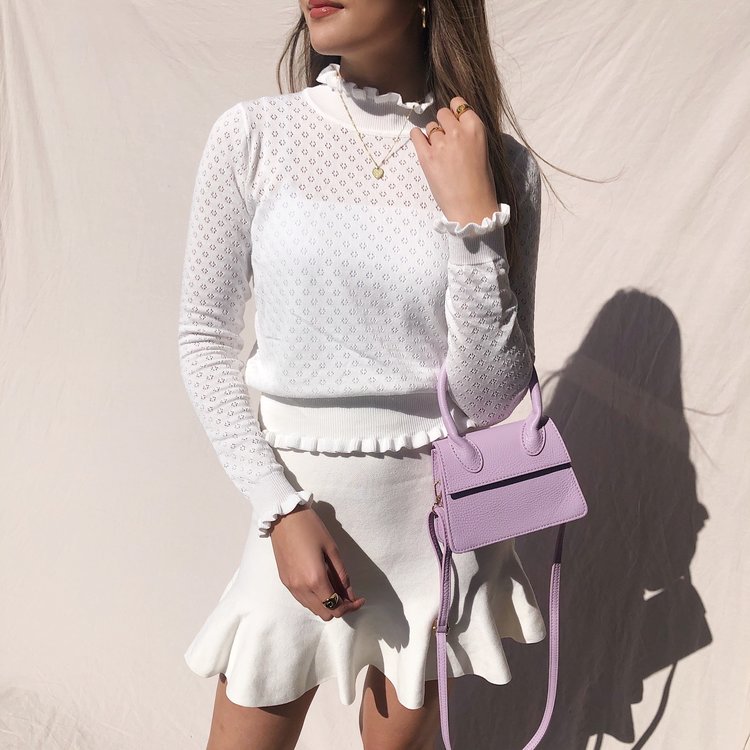 Katie Ruched Top / White