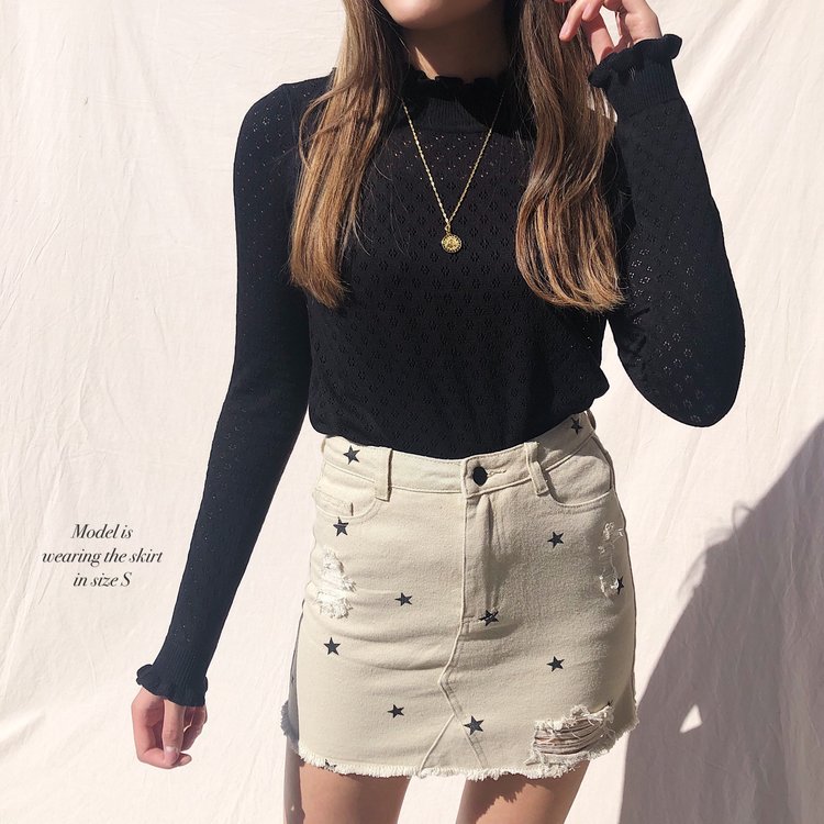 Nova Printed Star Skirt / Beige