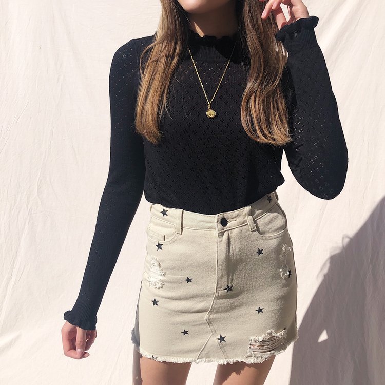 Nova Printed Star Skirt / Beige