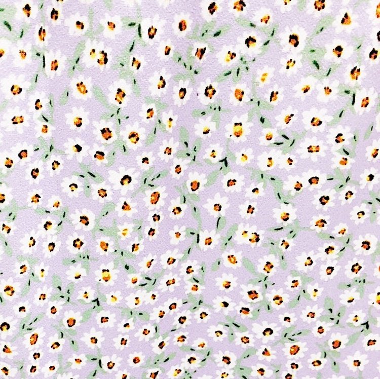 Clara Flower Flared Leggings / Lilac