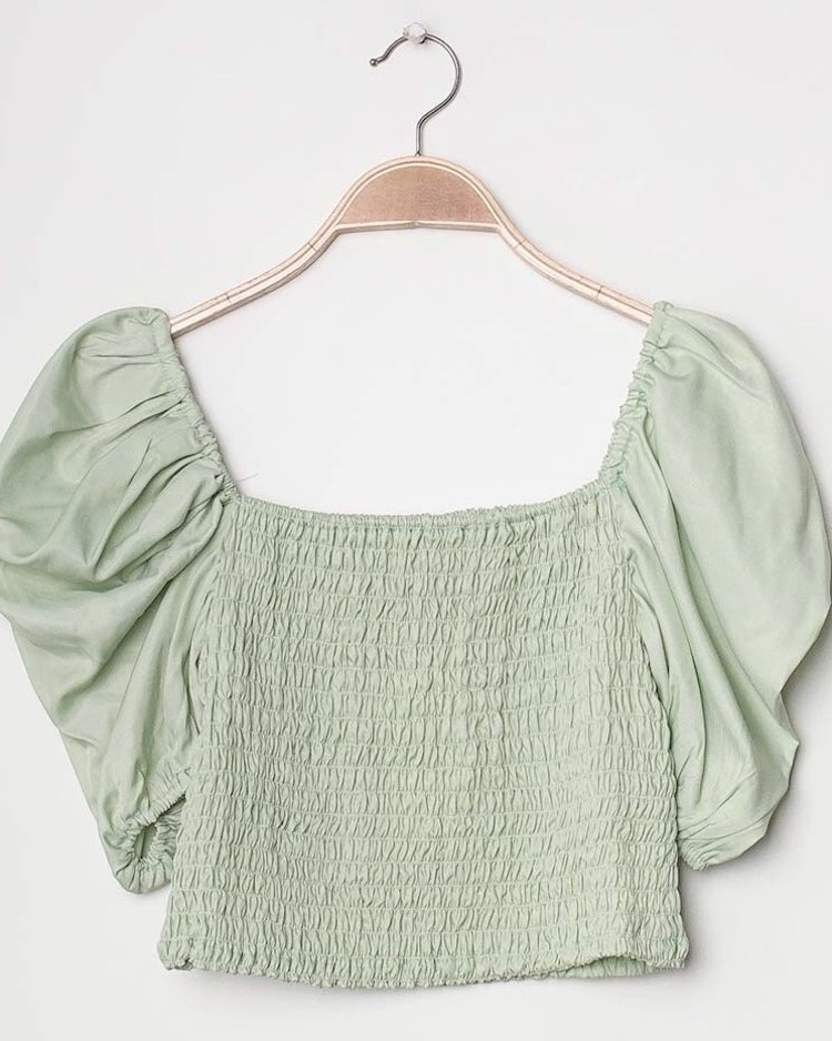 Odette Smock Top / Green
