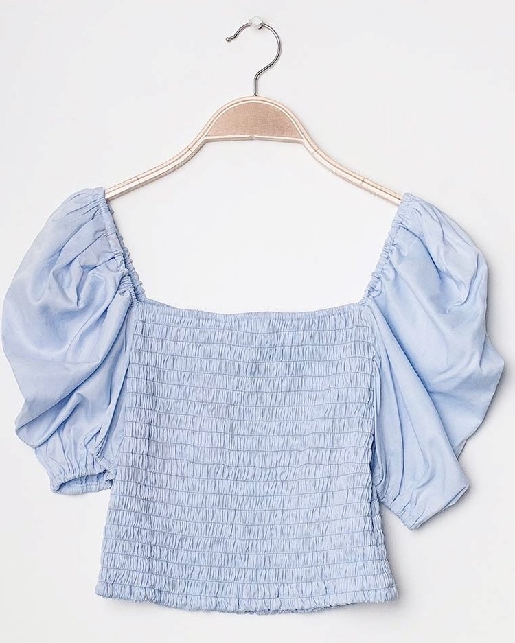 Odette Smock Top / Blue