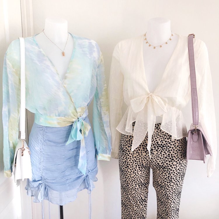 Lola Drawstring Mini Skirt / Blue