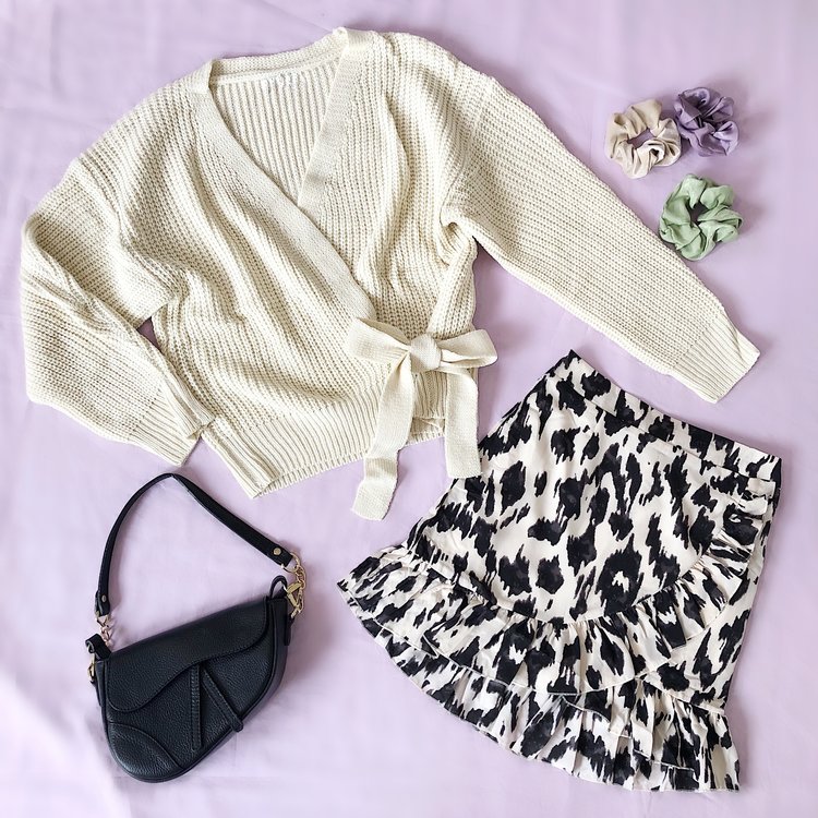 Naya Leopard Skirt / Beige