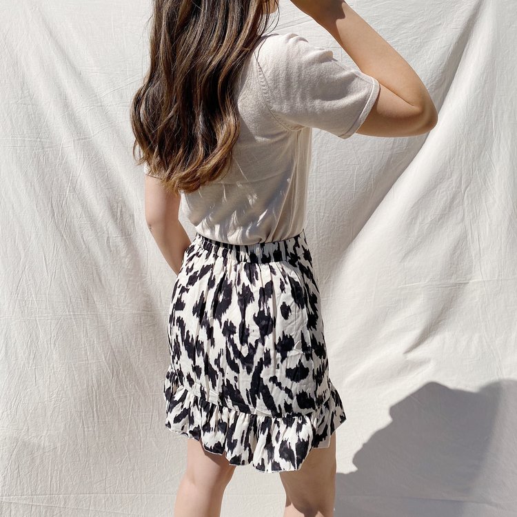 Naya Leopard Skirt / Beige