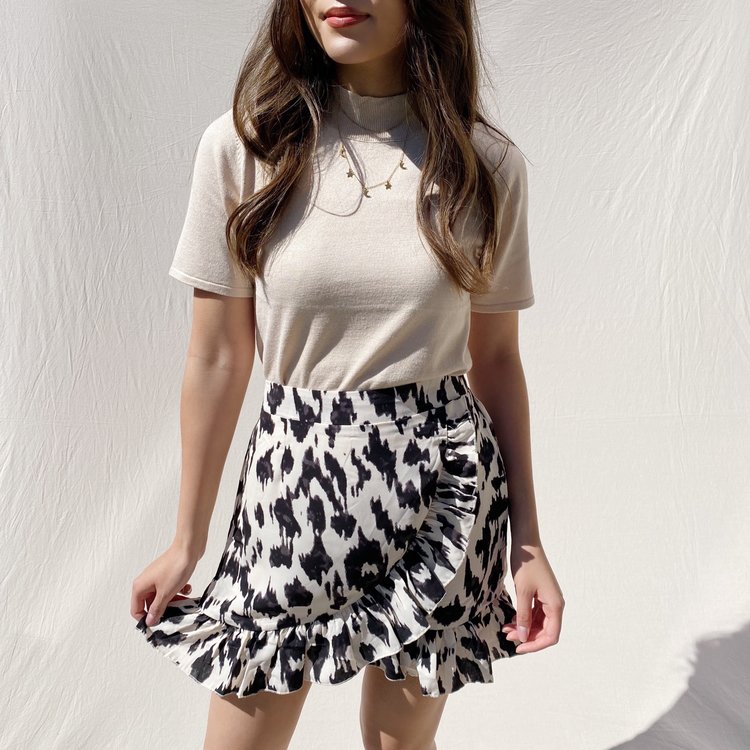 Naya Leopard Skirt / Beige