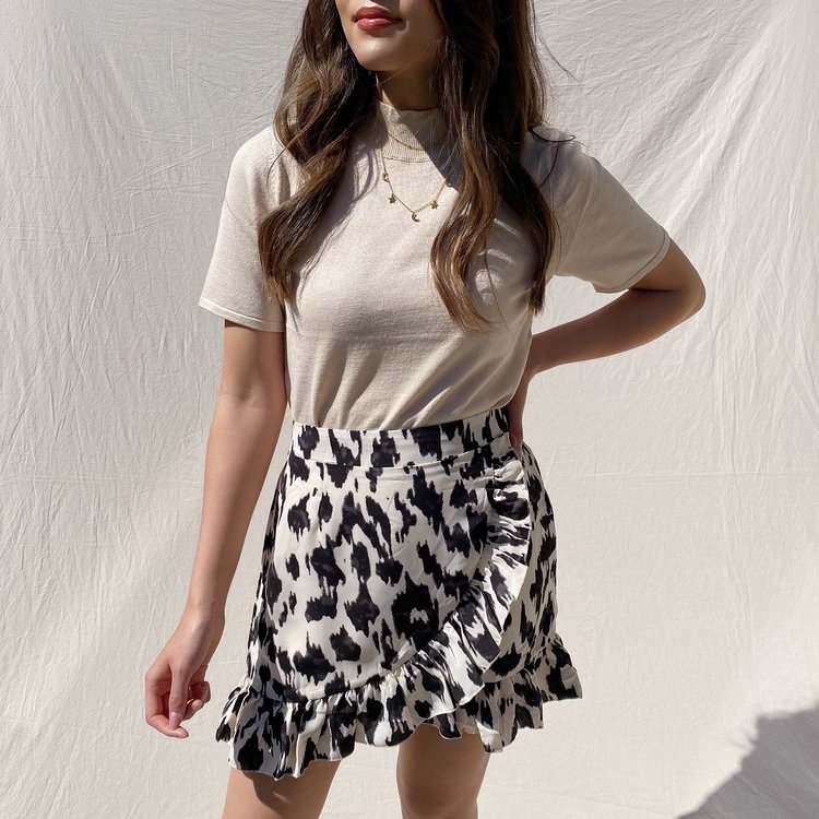 Naya Leopard Skirt / Beige