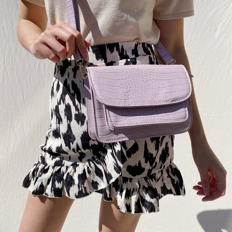 Sage Croco Bag / Lilac