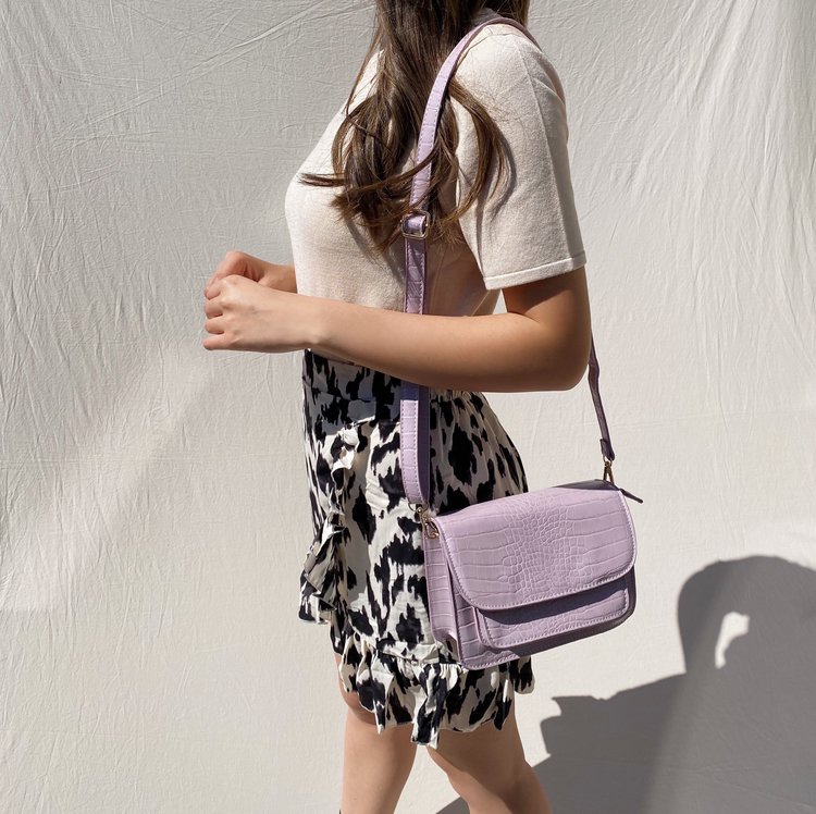 Sage Croco Bag / Lilac