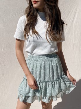 Fiorella Leopard Skirt / Light Green