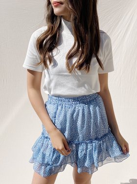 Fiorella Leopard Skirt / Blue