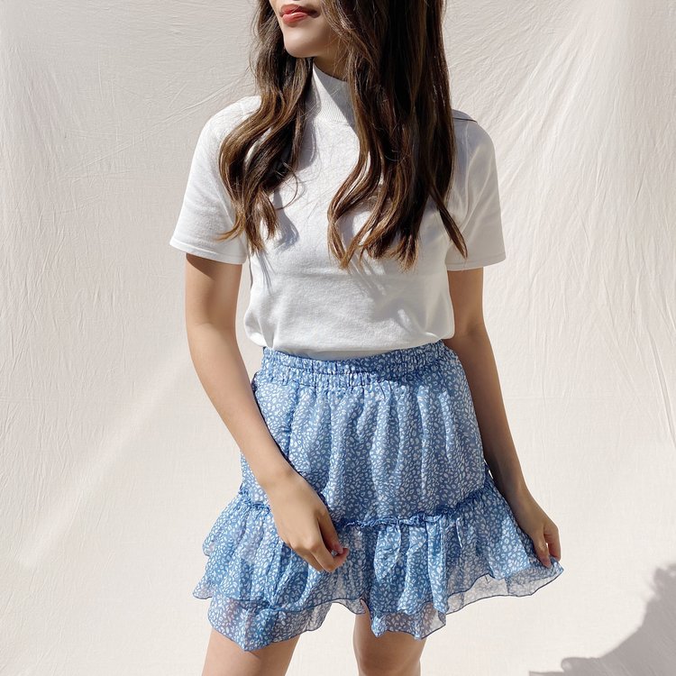 Fiorella Leopard Skirt / Blue