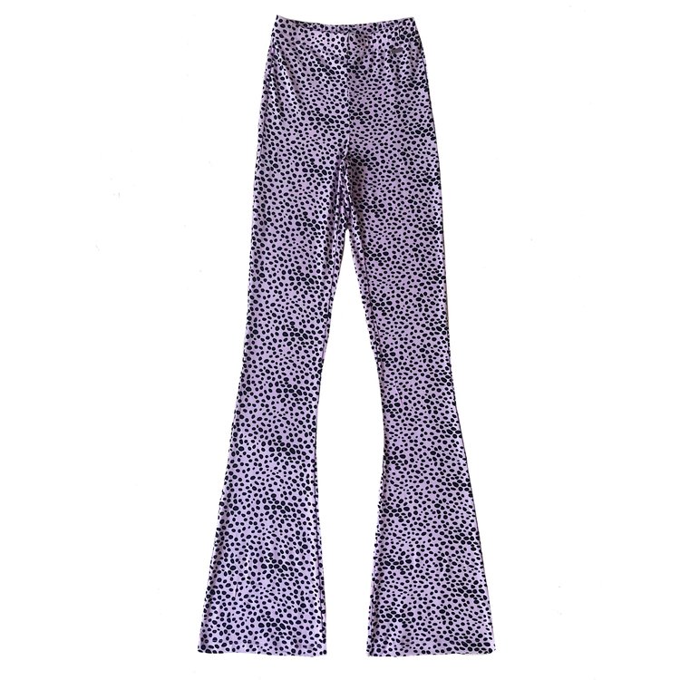 Alexis Cheetah Flared Leggings / Lilac