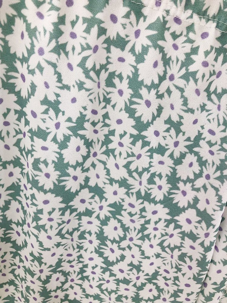 Maika Flower Flared Leggings / Green