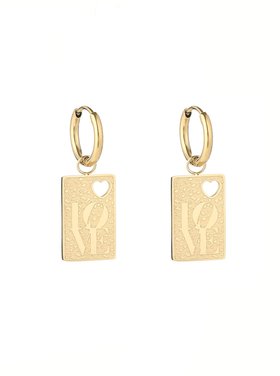 Gold Love Tag 2.0 Earrings
