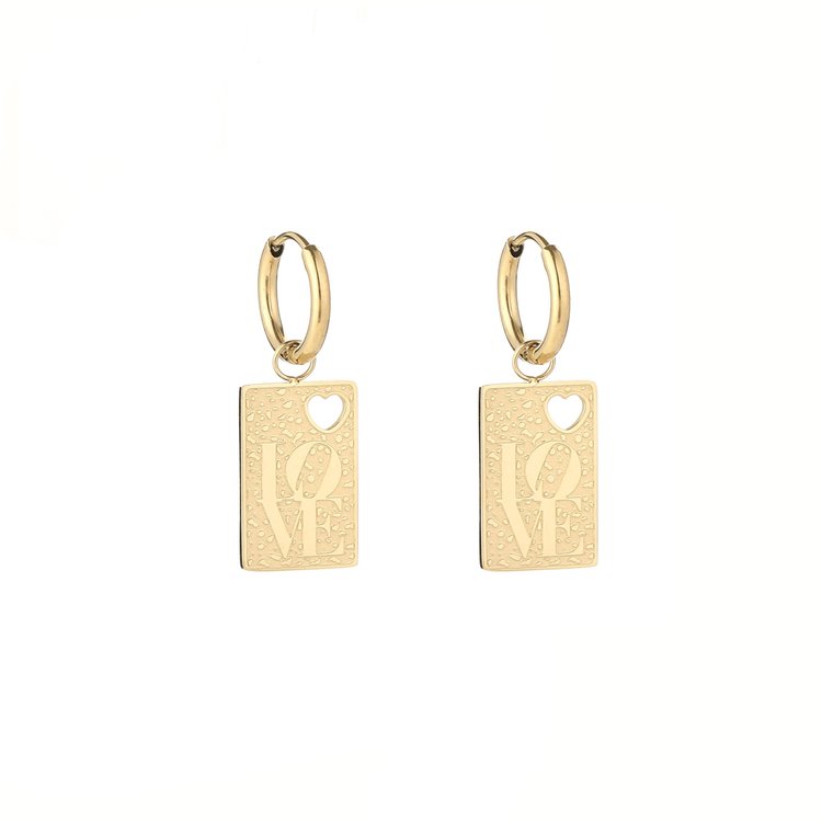 Gold Love Tag 2.0 Earrings