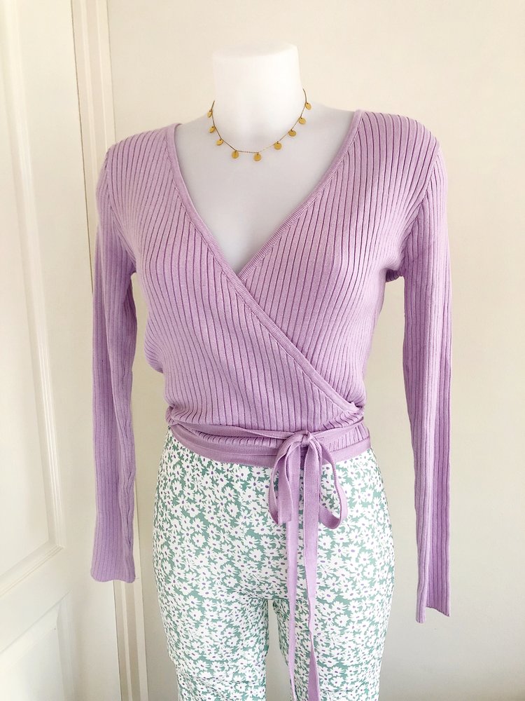 Zoila Wrap Cardigan /  Lilac