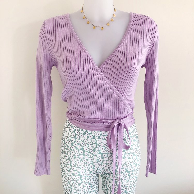 Zoila Wrap Cardigan /  Lilac