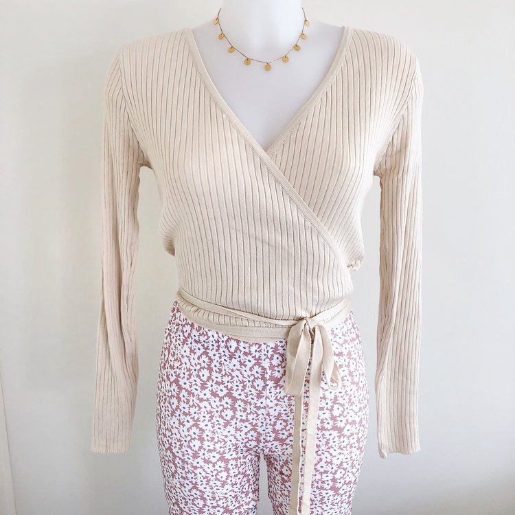Zoila Wrap Cardigan /  Beige